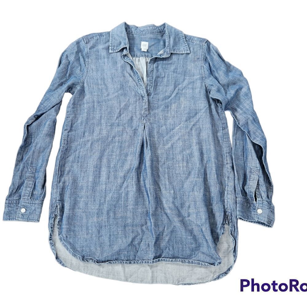 Gap Boyfriend Tencel Tunic Top - Picture 2 of 6